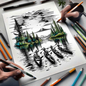 swimming – tattoo design ideas free ai generated – neotraditional-clean-fill – for-side-torso – Gallery: sport-inkby-ai