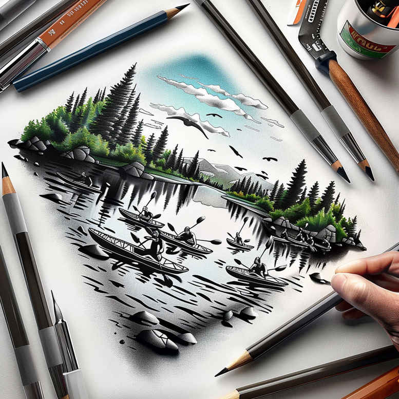 warm-up – tattoo design ideas free ai generated – surrealism-shimmering-forms – for-upper-arm – Gallery: sport-inkby-ai