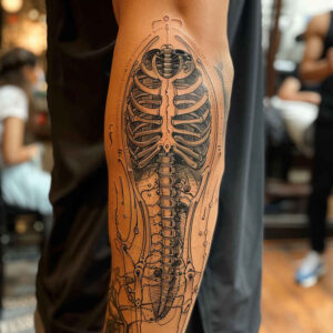 detailed-figure-tattoo – tattoo design ideas free ai generated – despair – for-scapula – Gallery: surrealistic-characters-inkby-ai