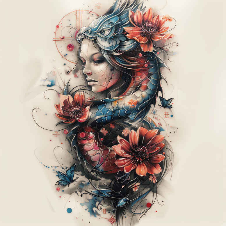 energetic-figure-tattoo – tattoo design ideas free ai generated – wraith – for-full-back – Gallery: surrealistic-characters-inkby-ai