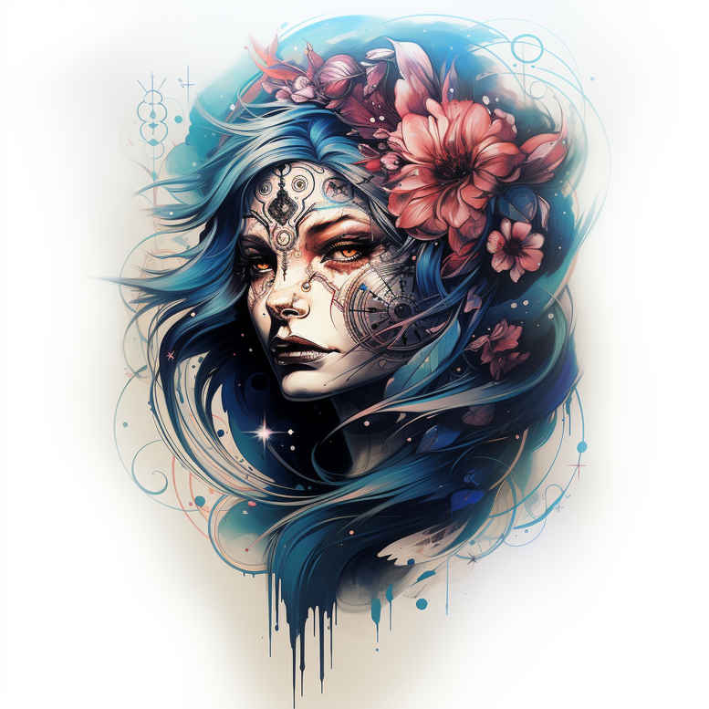 imagination-figure-tattoo – tattoo design ideas free ai generated – unnatural – for-triceps – Gallery: surrealistic-characters-inkby-ai