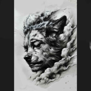 surrealistic-characters tattoo design ideas defined outlines abstract figure symbolising resilience