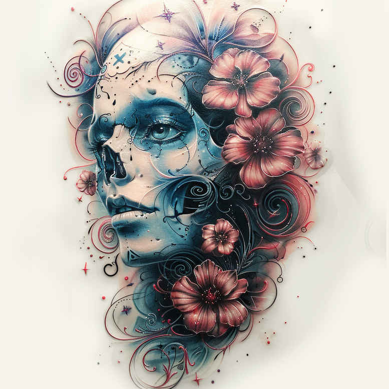 surrealistic-characters tattoo design ideas macro psyche reflection symbol of endurance