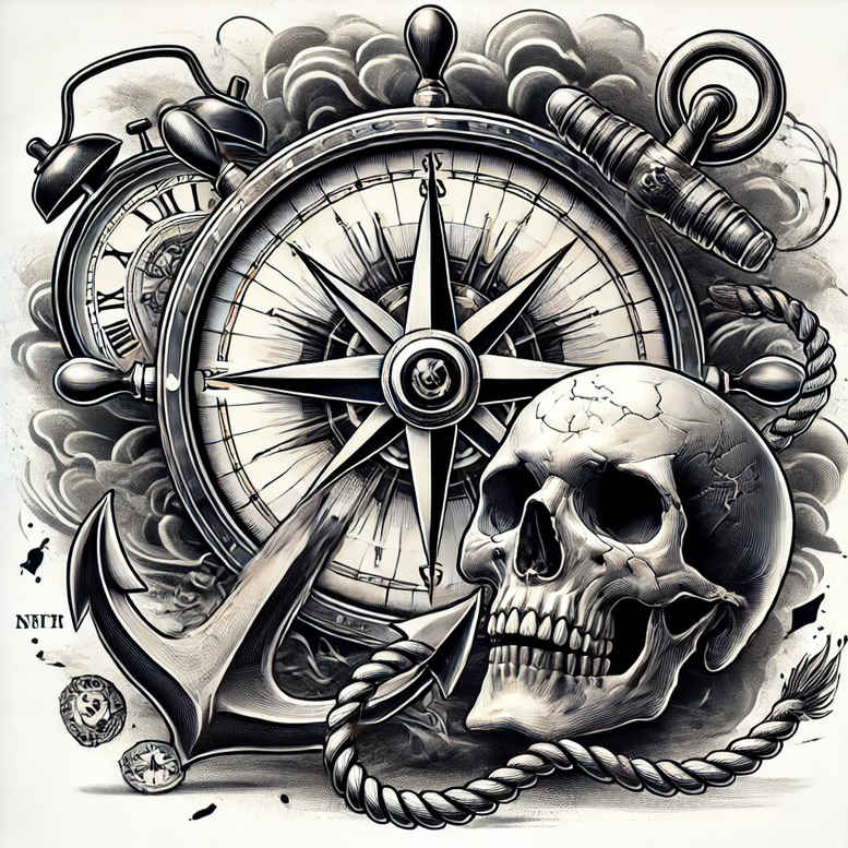 minimalist-travel-neotraditional-vintage-influence-for-upper-thigh – tattoo design ideas free ai generated – Gallery: travels-inkby-ai