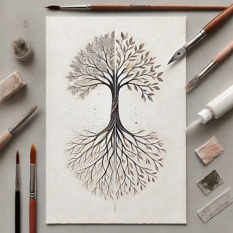tree-harmony-motif-surrealism-fantastical-for-triceps – tattoo design ideas free ai generated – Gallery: trees-inkby-ai