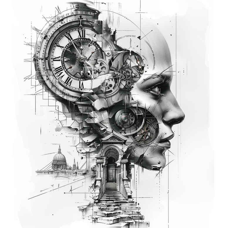 time-in-motion-neotraditional-bold-outline-for-thigh – tattoo design ideas free ai generated – Gallery: watches-hourglass-inkby-ai