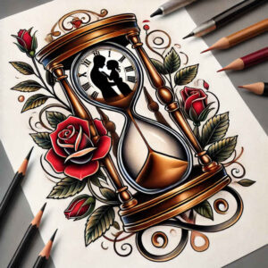time-with-lines-neotraditional-bold-highlights-for-elbow – tattoo design ideas free ai generated – Gallery: watches-hourglass-inkby-ai