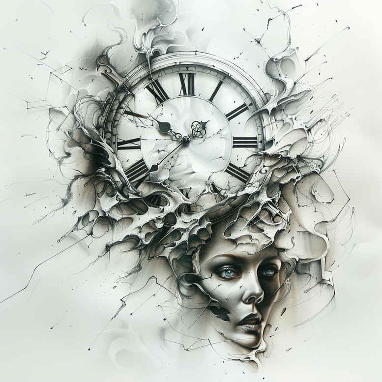 watches-hourglass tattoo design ideas Realism precise gradient antique measure for triceps