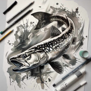 animals-with-water-motif-realism-realistic-texture-for-collarbone – tattoo design ideas free ai generated – Gallery: water-animals-inkby-ai