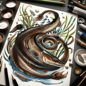 water-beings-realism-realistic-dimension-for-behind-ear – tattoo design ideas free ai generated – Gallery: water-animals-inkby-ai