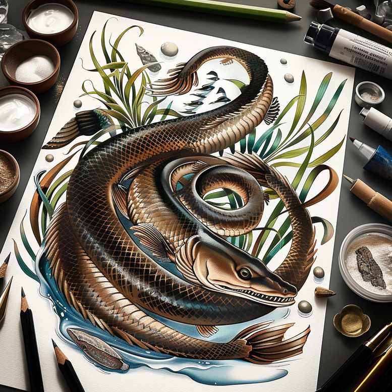 water-beings-realism-realistic-dimension-for-behind-ear – tattoo design ideas free ai generated – Gallery: water-animals-inkby-ai
