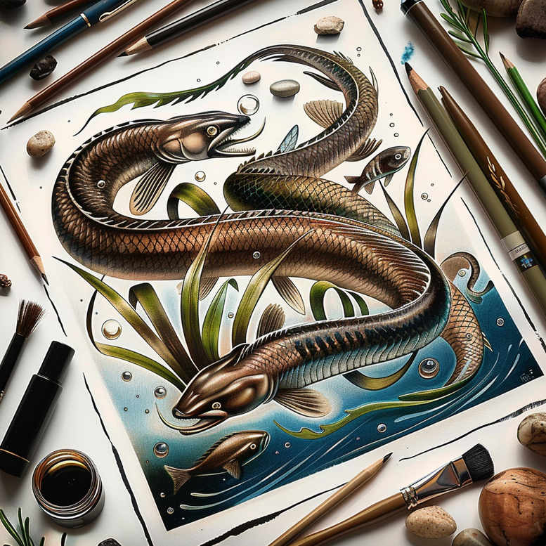marine-animals-realism-light-reflections-for-stomach – tattoo design ideas free ai generated – Gallery: water-animals-inkby-ai
