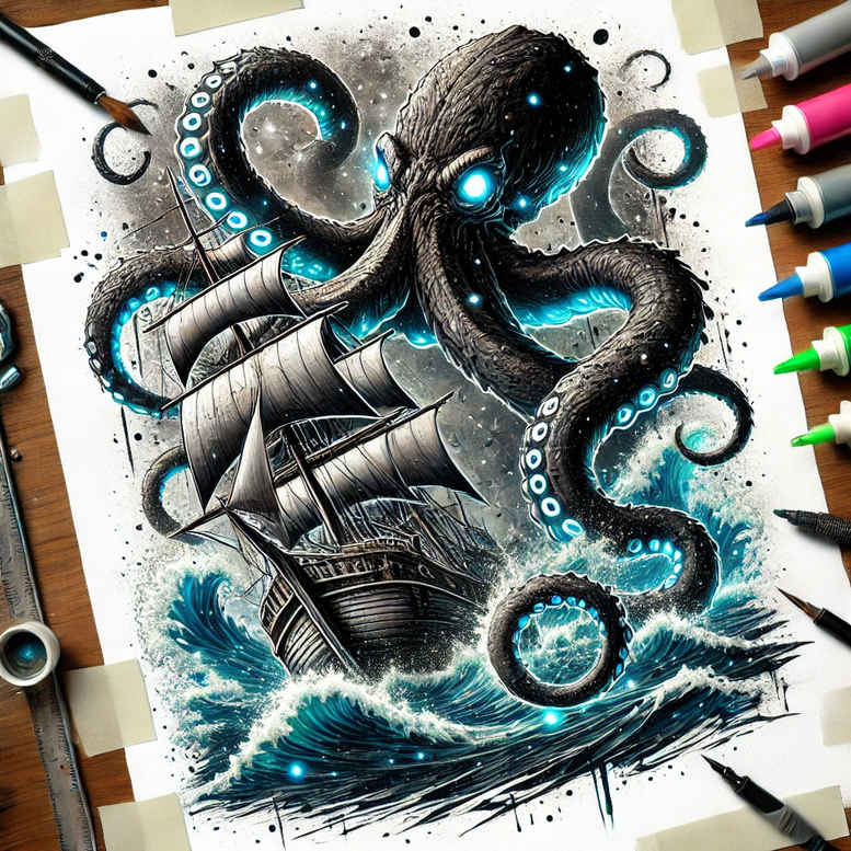 animals-with-life-symbol-surrealism-distorted-perspective-for-back-shoulder – tattoo design ideas free ai generated – Gallery: water-animals-inkby-ai