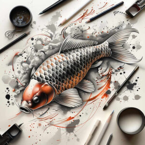 animals-with-energy-surrealism-disorienting-for-upper-arm – tattoo design ideas free ai generated – Gallery: water-animals-inkby-ai