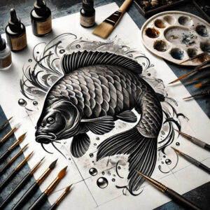 aquatic-animals-with-motion-neotraditional-subtle-tone-for-lower-leg – tattoo design ideas free ai generated – Gallery: water-animals-inkby-ai