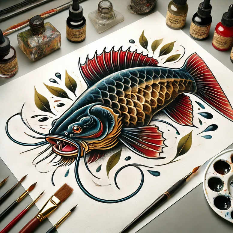 water-creatures-realism-ink-layering-for-back-of-neck – tattoo design ideas free ai generated – Gallery: water-animals-inkby-ai