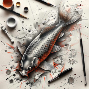 marine-animals-with-mystical-symbol-neotraditional-bold-highlights-for-behind-ear – tattoo design ideas free ai generated – Gallery: water-animals-inkby-ai
