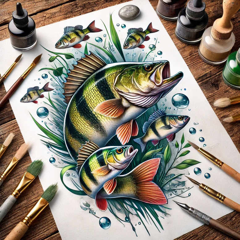 fish-surrealism-enigmatic-visuals-for-behind-ear – tattoo design ideas free ai generated – Gallery: water-animals-inkby-ai