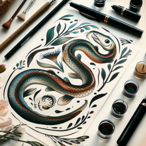 animals-with-harmony-motif-for-men-neotraditional-color-saturation-for-full-back – tattoo design ideas free ai generated – Gallery: water-animals-inkby-ai