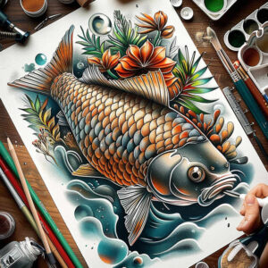 octopuses-neotraditional-strong-outlines-for-upper-thigh – tattoo design ideas free ai generated – Gallery: water-animals-inkby-ai