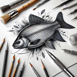 water-animals tattoo design ideas Realism reflection effect blue energy for chest
