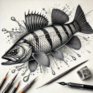 water-animals tattoo design ideas Surrealism hallucinatory coral life symbolising courage