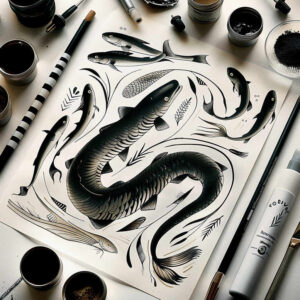 water-animals tattoo design ideas Realism ultra detailed deep sea for sternum