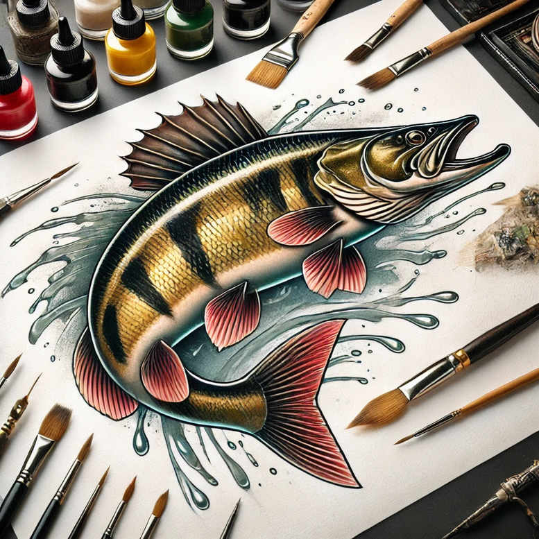 water-animals tattoo design ideas Surrealism visionary fluid form for back shoulder