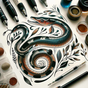 water-animals tattoo design ideas Realism optical depth marine guardian symbol of determination