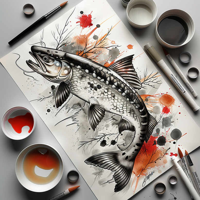 water-animals tattoo design ideas artistic flair ocean spirit for stomach