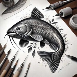 water-animals tattoo design ideas Surrealism abstract forms ocean spirit symbolising strength