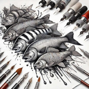 water-animals tattoo design ideas soft-focus oceanic balance embodying strength