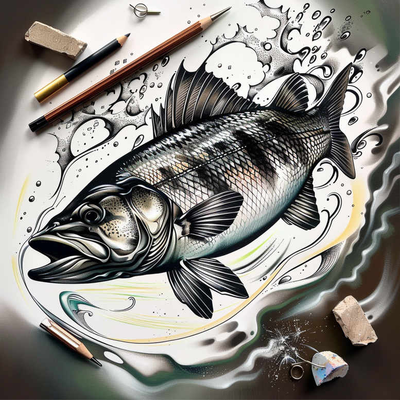 water-animals tattoo design ideas Surrealism disorienting oceanic soul symbol of courage