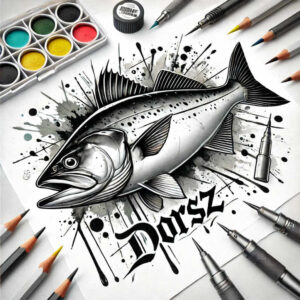 water-animals tattoo design ideas accent shading ripple pattern represents perseverance