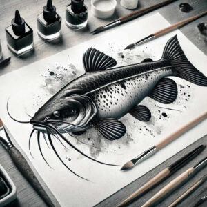 water-animals tattoo design ideas abstract scale texture stands for courage