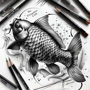 water-animals tattoo design ideas Surrealism unreal sea life symbolising determination