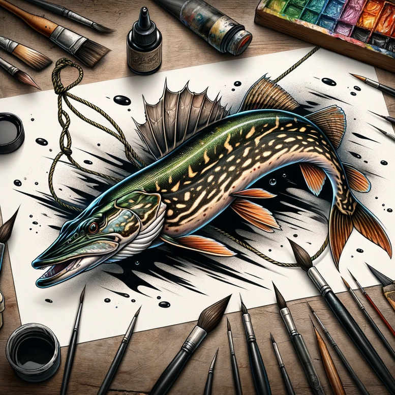 water-animals tattoo design ideas Surrealism distorted reality wild water for elbow