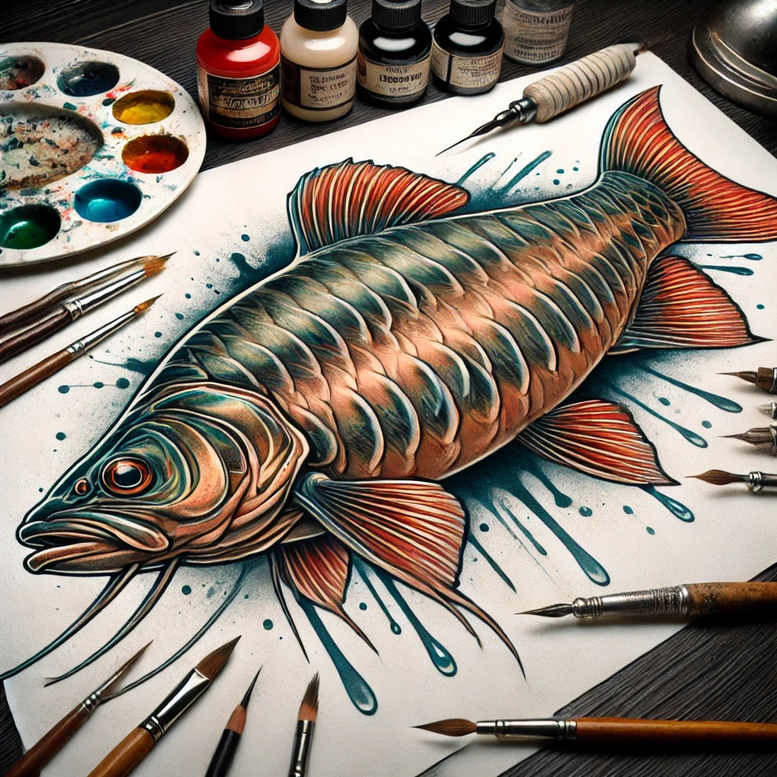 marine-animals-with-mystical-symbol-realism-true-rendering-for-heel – tattoo design ideas free ai generated – Gallery: water-animals-inkby-ai