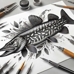 animals-with-energy-realism-contrast-play-for-upper-arm – tattoo design ideas free ai generated – Gallery: water-animals-inkby-ai