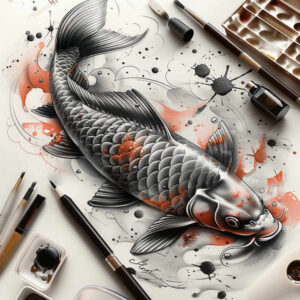 ocean-animals-surrealism-phantom-shadows-for-ankle – tattoo design ideas free ai generated – Gallery: water-animals-inkby-ai