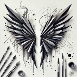 delicate-shading-wings-tattoo – tattoo design ideas free ai generated – neotraditional-vivid-hues – for-hand – Gallery: wings-inkby-ai