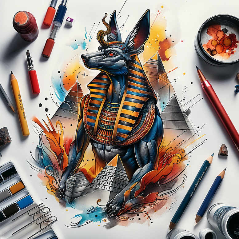 spiritual-power-anubis-realistic-for-biceps – tattoo design ideas free ai generated – Gallery: anubis-inkby-ai