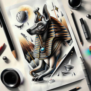 anubis-god-of-death-skin-texture-for-biceps – tattoo design ideas free ai generated – Gallery: anubis-inkby-ai