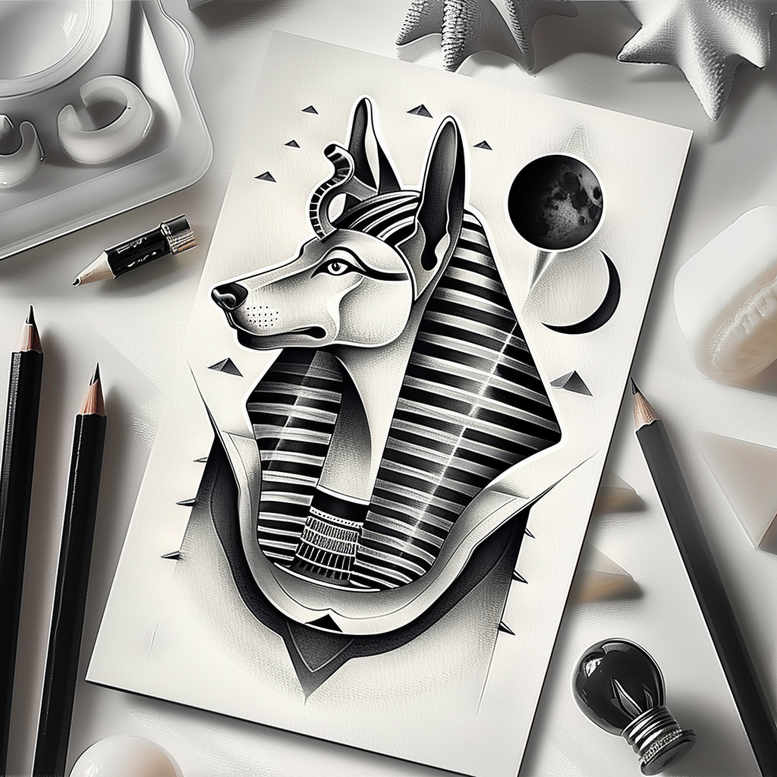 anubis tattoo design ideas vintage influence god for nape