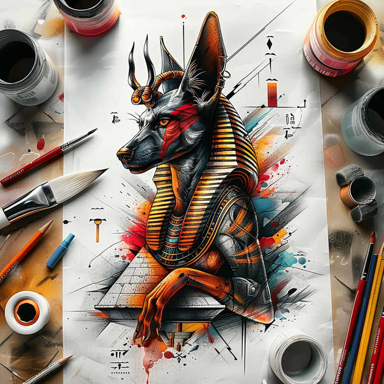 anubis tattoo design ideas Realism realistic dimension immortal for wrist side