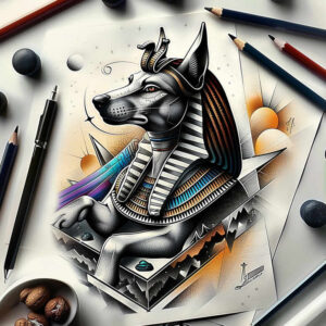 anubis-tattoo-designs-ideas-ai-generated--blood-red-surrealism-unreal-for-shoulder-blade