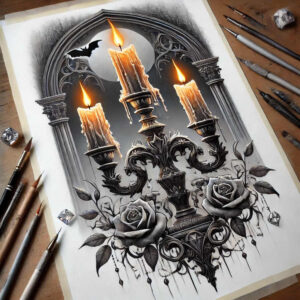 candles tattoo design ideas macro artistic glow symbolising strength