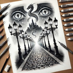 fortress-foggy-inner-glow – tattoo design ideas free ai generated – Gallery: castles-inkby-ai