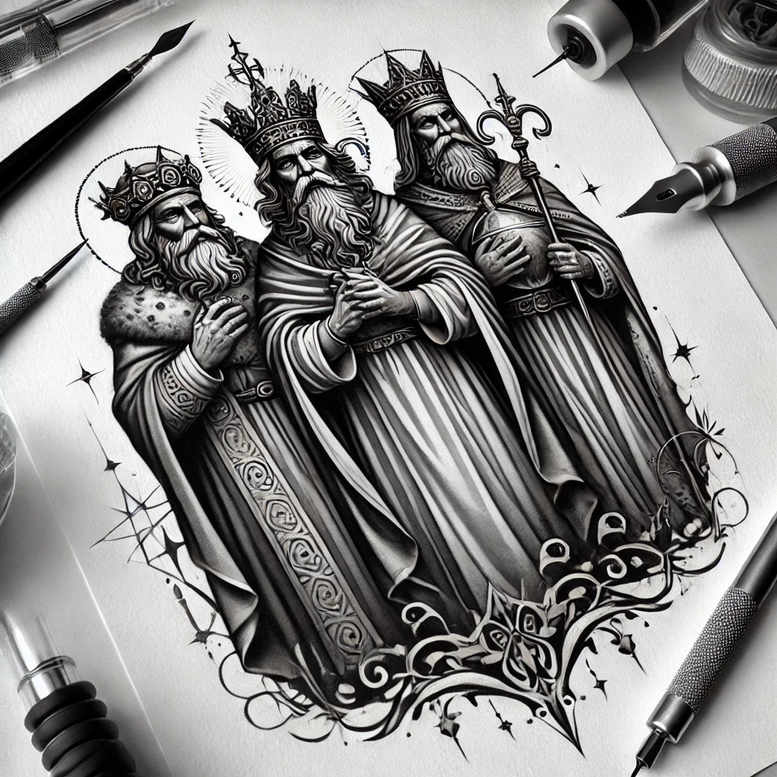 halo-figure-light-and-shadow-play-for-biceps – tattoo design ideas free ai generated – Gallery: christian-characters-inkby-ai