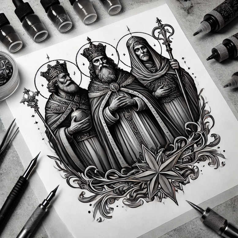 christian-characters tattoo design ideas Realism emotional realism divine grace for calf